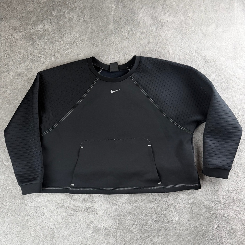 Nike PRO Training Crew Neck Cropped Loose Fit Sweatshirt Women's L